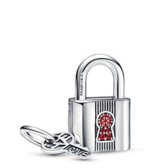 - Nwt Pandora Padlock and Key Dangle Charm - Picture 1 of 6
